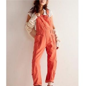 Free People Rayna Carpenter Salopette Coral Multipurpose One-Pc Overall S